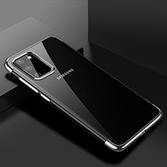 Silikon Schutzhülle Ultra Dünn Tasche Durchsichtig Transparent S01 für Samsung Galaxy S20 5G Silber