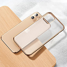Silikon Schutzhülle Ultra Dünn Tasche Durchsichtig Transparent S02 für Apple iPhone 11 Gold