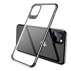 Silikon Schutzhülle Ultra Dünn Tasche Durchsichtig Transparent S02 für Apple iPhone 11 Pro Max Schwarz