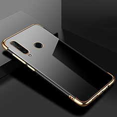 Silikon Schutzhülle Ultra Dünn Tasche Durchsichtig Transparent S02 für Huawei Honor 20 Lite Gold