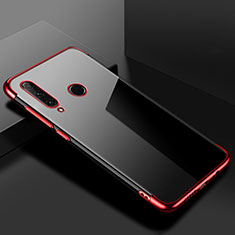 Silikon Schutzhülle Ultra Dünn Tasche Durchsichtig Transparent S02 für Huawei Honor 20 Lite Rot