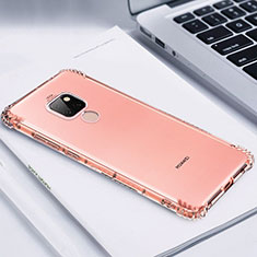 Silikon Schutzhülle Ultra Dünn Tasche Durchsichtig Transparent S02 für Huawei Mate 20 Rosegold