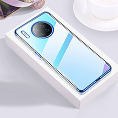 Silikon Schutzhülle Ultra Dünn Tasche Durchsichtig Transparent S02 für Huawei Mate 30 5G Blau