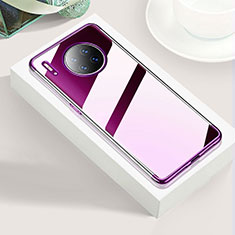 Silikon Schutzhülle Ultra Dünn Tasche Durchsichtig Transparent S02 für Huawei Mate 30 Pro 5G Violett