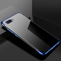 Silikon Schutzhülle Ultra Dünn Tasche Durchsichtig Transparent S02 für Oppo K1 Blau