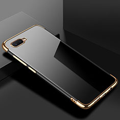 Silikon Schutzhülle Ultra Dünn Tasche Durchsichtig Transparent S02 für Oppo R15X Gold