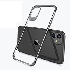 Silikon Schutzhülle Ultra Dünn Tasche Durchsichtig Transparent S03 für Apple iPhone 11 Schwarz