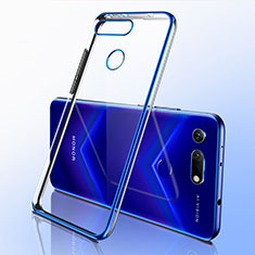 Silikon Schutzhülle Ultra Dünn Tasche Durchsichtig Transparent S03 für Huawei Honor V20 Blau