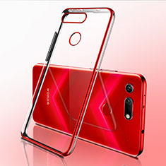 Silikon Schutzhülle Ultra Dünn Tasche Durchsichtig Transparent S03 für Huawei Honor View 20 Rot