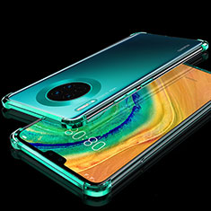 Silikon Schutzhülle Ultra Dünn Tasche Durchsichtig Transparent S03 für Huawei Mate 30 Grün