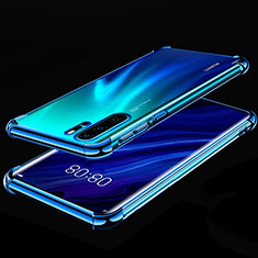 Silikon Schutzhülle Ultra Dünn Tasche Durchsichtig Transparent S03 für Huawei P30 Pro New Edition Blau