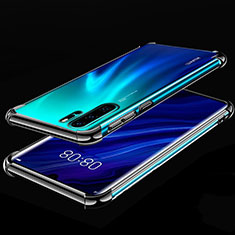 Silikon Schutzhülle Ultra Dünn Tasche Durchsichtig Transparent S03 für Huawei P30 Pro New Edition Schwarz