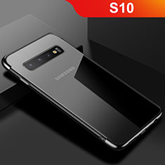 Silikon Schutzhülle Ultra Dünn Tasche Durchsichtig Transparent S03 für Samsung Galaxy S10 5G Schwarz