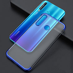 Silikon Schutzhülle Ultra Dünn Tasche Durchsichtig Transparent S04 für Huawei Honor 20 Lite Blau