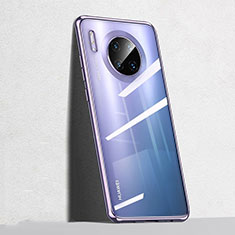 Silikon Schutzhülle Ultra Dünn Tasche Durchsichtig Transparent S04 für Huawei Mate 30 Pro Violett