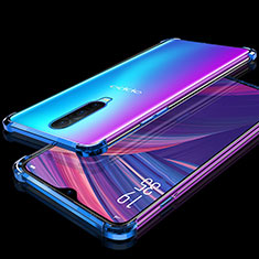 Silikon Schutzhülle Ultra Dünn Tasche Durchsichtig Transparent S05 für Oppo R17 Pro Blau