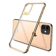 Silikon Schutzhülle Ultra Dünn Tasche Durchsichtig Transparent S06 für Apple iPhone 11 Pro Gold