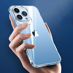 Silikon Schutzhülle Ultra Dünn Tasche Durchsichtig Transparent T02 für Apple iPhone 13 Pro Max Klar