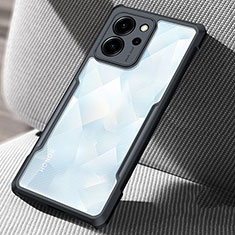 Silikon Schutzhülle Ultra Dünn Tasche Durchsichtig Transparent T02 für Huawei Honor 80 SE 5G Schwarz