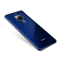 Silikon Schutzhülle Ultra Dünn Tasche Durchsichtig Transparent T02 für Huawei Mate 20 Blau