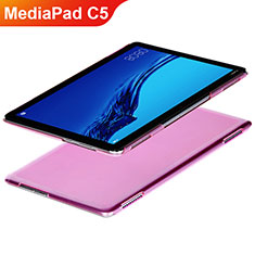 Silikon Schutzhülle Ultra Dünn Tasche Durchsichtig Transparent T02 für Huawei MediaPad C5 10 10.1 BZT-W09 AL00 Rosa