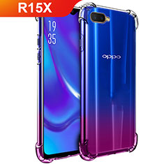 Silikon Schutzhülle Ultra Dünn Tasche Durchsichtig Transparent T02 für Oppo R15X Klar