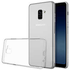 Silikon Schutzhülle Ultra Dünn Tasche Durchsichtig Transparent T02 für Samsung Galaxy A8+ A8 Plus (2018) Duos A730F Klar