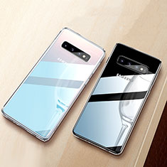 Silikon Schutzhülle Ultra Dünn Tasche Durchsichtig Transparent T02 für Samsung Galaxy S10 Plus Klar