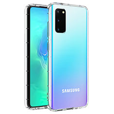Silikon Schutzhülle Ultra Dünn Tasche Durchsichtig Transparent T02 für Samsung Galaxy S20 Klar