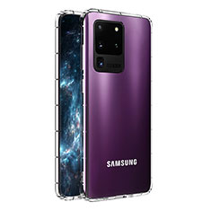 Silikon Schutzhülle Ultra Dünn Tasche Durchsichtig Transparent T02 für Samsung Galaxy S20 Ultra 5G Klar