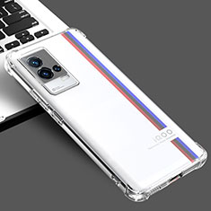 Silikon Schutzhülle Ultra Dünn Tasche Durchsichtig Transparent T02 für Vivo iQOO 8 5G Klar