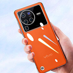 Silikon Schutzhülle Ultra Dünn Tasche Durchsichtig Transparent T02 für Vivo X80 Pro 5G Klar