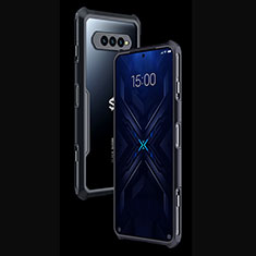 Silikon Schutzhülle Ultra Dünn Tasche Durchsichtig Transparent T02 für Xiaomi Black Shark 4 5G Schwarz