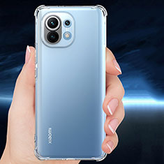 Silikon Schutzhülle Ultra Dünn Tasche Durchsichtig Transparent T02 für Xiaomi Mi 11 5G Klar