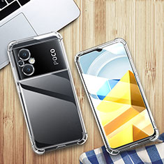 Silikon Schutzhülle Ultra Dünn Tasche Durchsichtig Transparent T02 für Xiaomi Poco M5 4G Klar