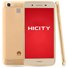 Silikon Schutzhülle Ultra Dünn Tasche Durchsichtig Transparent T03 für Huawei G8 Mini Gold