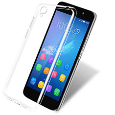 Silikon Schutzhülle Ultra Dünn Tasche Durchsichtig Transparent T03 für Huawei Y6 Klar