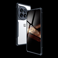 Silikon Schutzhülle Ultra Dünn Tasche Durchsichtig Transparent T03 für OnePlus 12 5G Schwarz