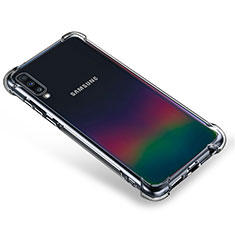 Silikon Schutzhülle Ultra Dünn Tasche Durchsichtig Transparent T03 für Samsung Galaxy A70 Klar