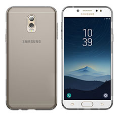 Silikon Schutzhülle Ultra Dünn Tasche Durchsichtig Transparent T03 für Samsung Galaxy C7 (2017) Grau