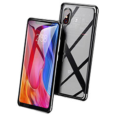 Silikon Schutzhülle Ultra Dünn Tasche Durchsichtig Transparent T03 für Xiaomi Mi 8 Screen Fingerprint Edition Schwarz