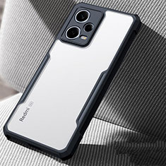Silikon Schutzhülle Ultra Dünn Tasche Durchsichtig Transparent T03 für Xiaomi Redmi Note 12 5G Schwarz