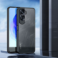 Silikon Schutzhülle Ultra Dünn Tasche Durchsichtig Transparent T04 für Huawei Honor 90 Lite 5G Schwarz