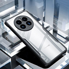 Silikon Schutzhülle Ultra Dünn Tasche Durchsichtig Transparent T04 für Huawei Mate 50E Schwarz