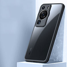 Silikon Schutzhülle Ultra Dünn Tasche Durchsichtig Transparent T04 für Huawei P60 Pro Schwarz