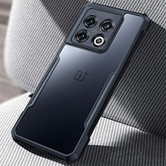 Silikon Schutzhülle Ultra Dünn Tasche Durchsichtig Transparent T04 für OnePlus 10 Pro 5G Schwarz