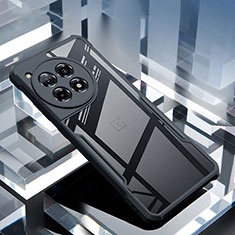 Silikon Schutzhülle Ultra Dünn Tasche Durchsichtig Transparent T04 für OnePlus 12R 5G Schwarz