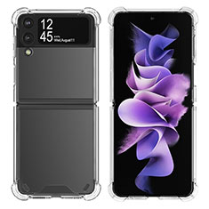 Silikon Schutzhülle Ultra Dünn Tasche Durchsichtig Transparent T04 für Samsung Galaxy Z Flip3 5G Klar