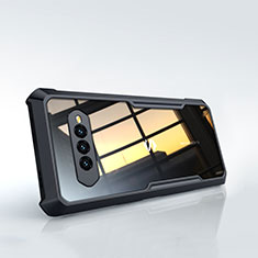 Silikon Schutzhülle Ultra Dünn Tasche Durchsichtig Transparent T04 für Xiaomi Black Shark 4 5G Schwarz
