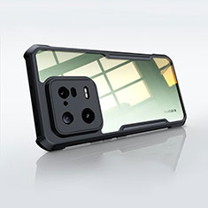 Silikon Schutzhülle Ultra Dünn Tasche Durchsichtig Transparent T04 für Xiaomi Mi 13 Pro 5G Schwarz